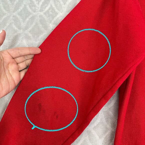 Vtg 90s Puppy Kitten Crewneck Sweatshirt Womens Small Red Dog Cat Granny Novelty - Picture 6 of 11